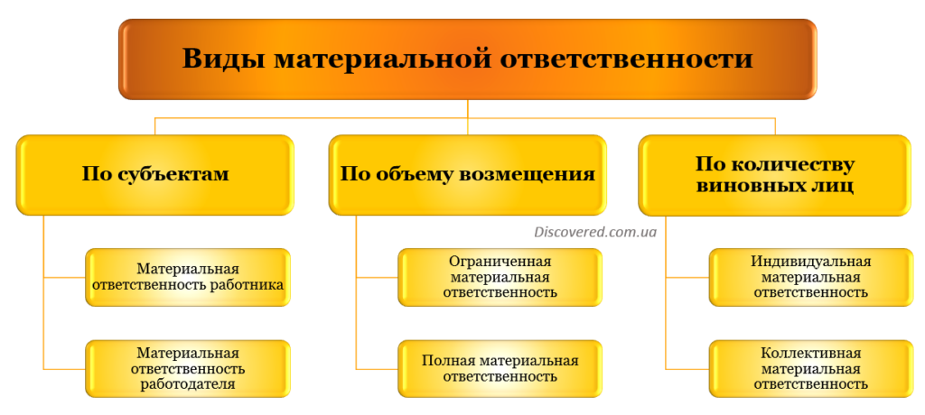 Матеріальна відповідальність (Види матеріальної відповідальності)