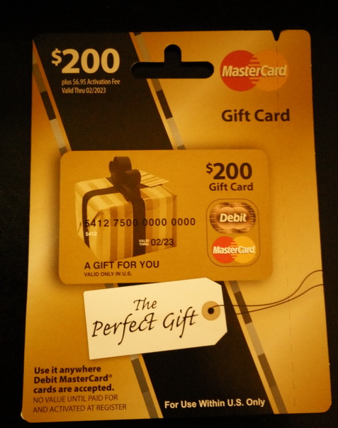 MasterCard Prepaid Gift Card