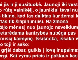 Moteris neapsikentė, kad vyras nesiima veiksmų miegamajame ir nuėjo pas kaimynę patarimo. Viskas baigėsi labai netikėtai